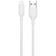 Best Buy Essentials 1.8m 5.9 ft. Braided USB-A to Lightning Cable BE-MCA6ALW-C -White