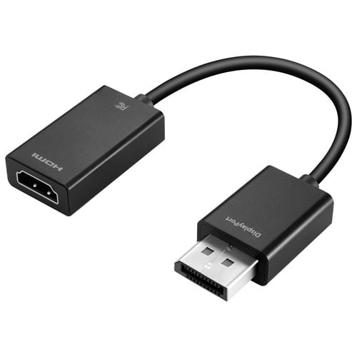 Best Buy Essentials DisplayPort to HDMI Adapter (BE-PADPHD-C) DP to HDMI Converter for Laptop, Desktop & Monitor, Supports HD Video & Audio Black