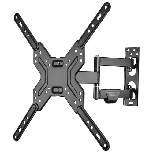 Best Buy Essentials Full Motion TV Wall Mount for 19"50" TVs, Swivel, Tilt, Extendable, Black (BE-MSFM-C)