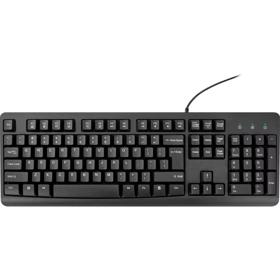 Best Buy Essentials- Full-Size Wired Membrane Keyboard - Black