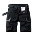 thumbnail image 1 of Short De Playa Para Hombre Ndbuld Men's Plus Size Cargo Shorts Multi-Pockets Relaxed Summer Beach Shorts Pants Black M, 1 of 3