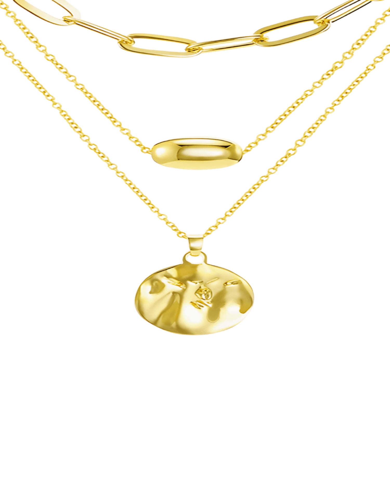 18K Gold Layering Necklace