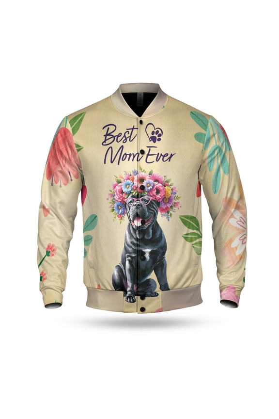Best Cane Corso Mom Ever Happy Mother's Day All Over Print 3D Baseball Jacket Italian Mastiff Dog Lover Gifts Idea Bomber Jacket Softball - 02002
