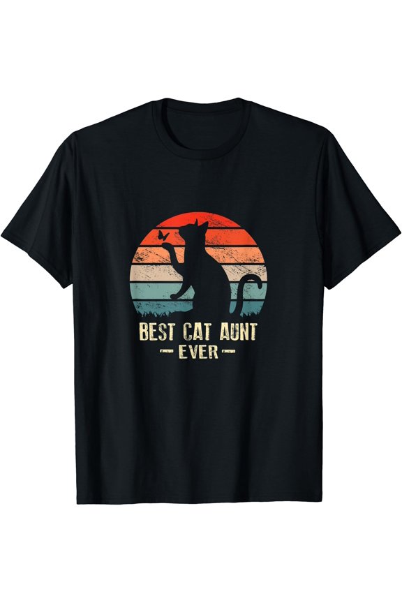 Best Cat Aunt Ever Auntie Loves Cats T-Shirt, Unisex T-Shirt