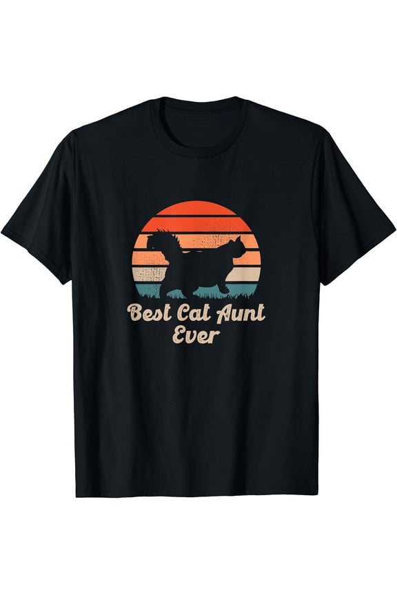 Best Cat Aunt Ever Auntie and Cats T-Shirt, Unisex T-Shirt