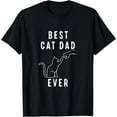 thumbnail image 1 of Best Cat Dad Ever Cat Daddy Paw Fist Bump Meow Cat T-Shirt, 1 of 4