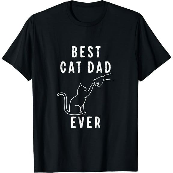 Best Cat Dad Ever Cat Daddy Paw Fist Bump Meow Cat T-Shirt