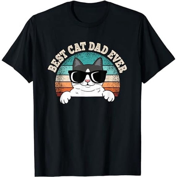 Best Cat Dad Ever Cat Lover Cat Owner Men T-Shirt