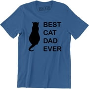 Best Cat Dad Ever Men's Cat Face Funny Cats Humor Crazy T-Shirt