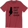 thumbnail image 1 of Best Cat Dad Ever Men's Cat Face Funny Cats Humor Crazy T-Shirt, 1 of 4