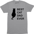 thumbnail image 1 of Best Cat Dad Ever Men's Cat Face Funny Cats Humor Crazy T-Shirt, 1 of 4
