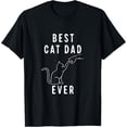 thumbnail image 1 of Best Cat Dad Ever Shirt Cat Daddy Paw Fist Bump Meow Cat T-Shirt, 1 of 6