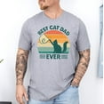 thumbnail image 1 of Best Cat Dad Ever Shirt Vintage Fist Bump Cat Lover Gift Funny Cat Owner Tee Father’s Day Cat Dad T-Shirt, 1 of 2