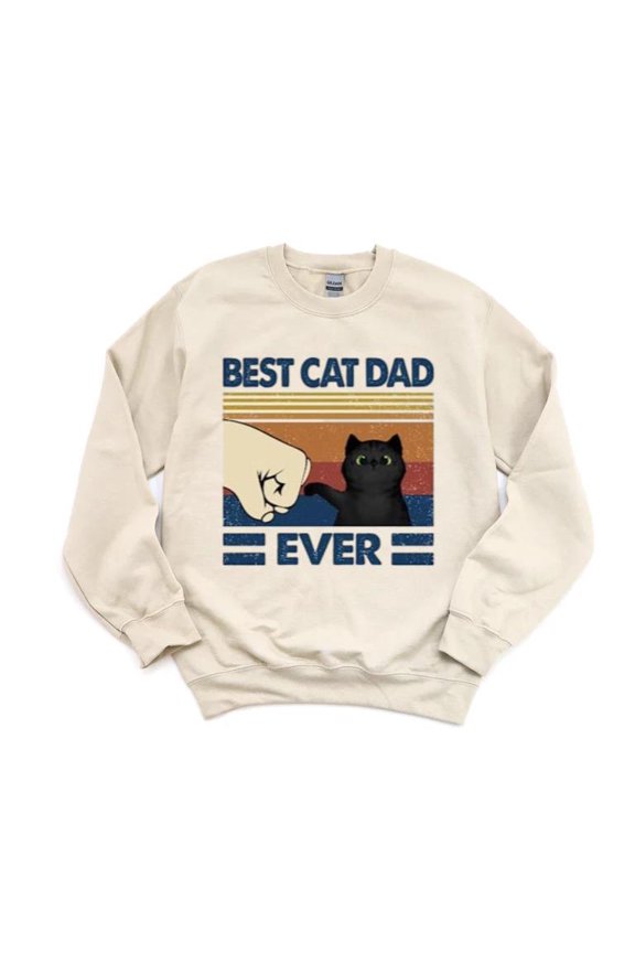 Best Cat Dad Ever Sunset Beach Vibe Cute Pet Owner Feline Dad T-Shirt, for men & women, up to size 5XL
