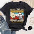 thumbnail image 1 of Best Cat Dad Ever T-Shirt, Personalized Cat Dad Shirt, Gift For Cat Dad Papa, Father's Day Cat Owner Shirt TH290511, 1 of 5
