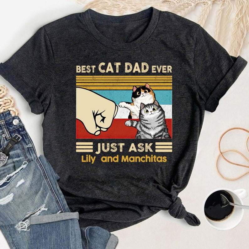 Best Cat Dad Funny Kitten Pet Owner T-Shirt main image 0