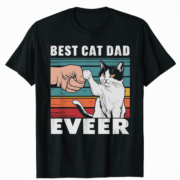 Best Cat Dad Ever tee Funny Cat Daddy Father's Day 2023 T-Shirt