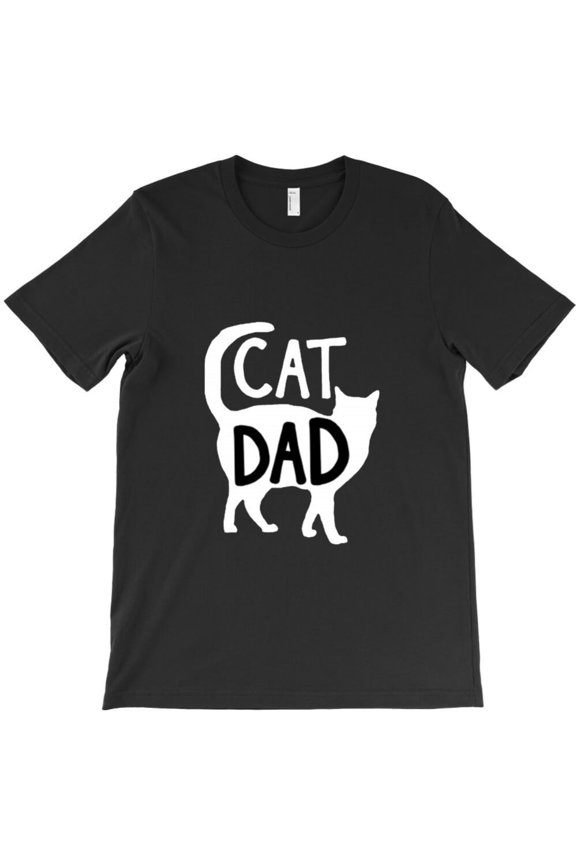 Best Cat Dad Funny Father's Day Kitty Daddy Papa Christmas Graphic T-Shirt - Machine Washable G3140, Up to 5XL
