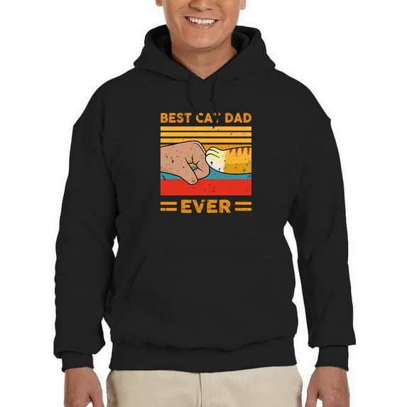 Best Cat Dad Men Hoodie, Male Small