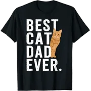 Best Cat Dad Orange Tabby Cat Dad Orange Tabby Cat Owner T-Shirt, Vintage Birthday Gift