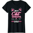 thumbnail image 1 of Best Cat Grandma Ever Whiskers Cute Pets Owner Lover T-Shirt, 1 of 3