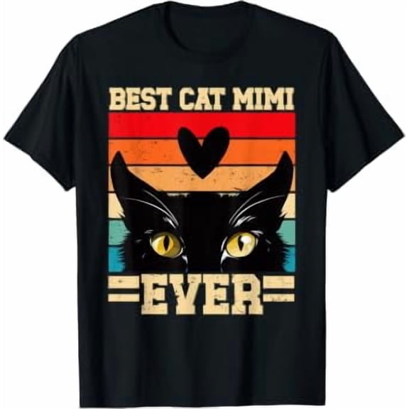 Best Cat Mimi Ever Cat Lover Mimi Cat Mimi Grandma T-Shirt