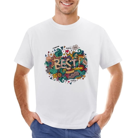 Best Choice Men’s T-Shirt 100% Cotton Casual Short Sleeve Tops Gift Tee White 4XL