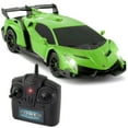 thumbnail image 1 of Best Choice Products 1/24 Officially Licensed RC Lamborghini Veneno Sport Racing Car w/ 2.4GHz Remote Control - Lime Green, 1 of 7