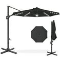 thumbnail image 1 of Best Choice Products 10ft 360-Degree Solar LED Lit Cantilever Patio Umbrella, Outdoor Hanging Shade - Black, 1 of 9