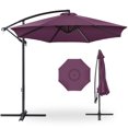thumbnail image 1 of Best Choice Products 10ft Offset Hanging Outdoor Market Patio Umbrella w/ Easy Tilt Adjustment - Amethyst Purple, 1 of 7