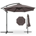 thumbnail image 1 of Best Choice Products 10ft Offset Hanging Outdoor Market Patio Umbrella w/ Easy Tilt Adjustment - Deep Taupe, 1 of 7