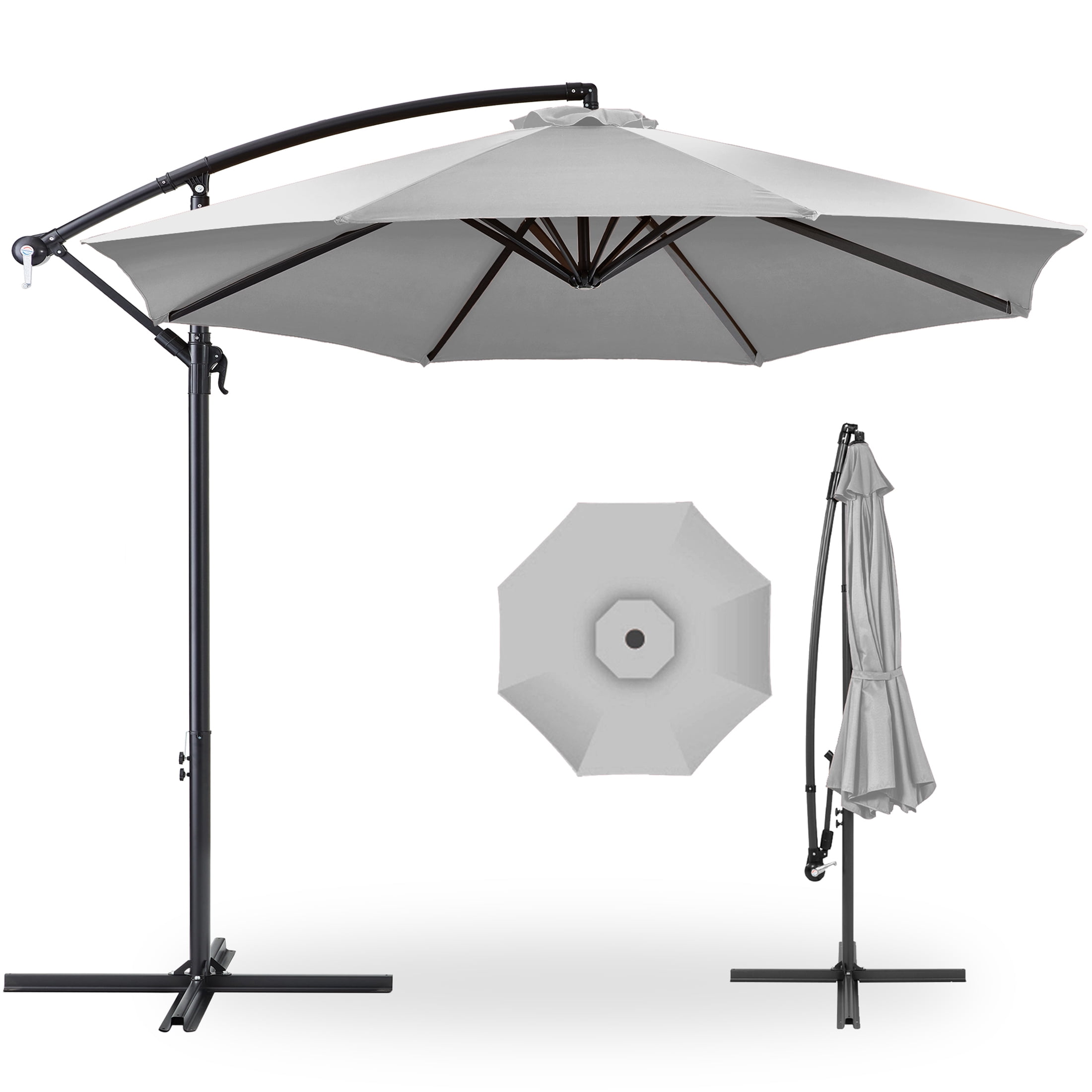Best Choice Products 10ft Offset Hanging Outdoor Market Patio Umbrella