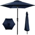 thumbnail image 1 of Best Choice Products 10ft Outdoor Steel Market Patio Umbrella w/ Crank, Tilt Push Button, 6 Ribs - Navy Blue, 1 of 8