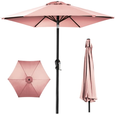 Best Choice Products 10ft Outdoor Steel Market Patio Umbrella w/ Crank, Tilt Push Button, 6 Ribs - Rose Quartz price history and forecast - Best Choice Products SKY7707