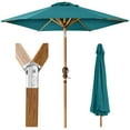 thumbnail image 1 of Best Choice Products 10ft Outdoor Woodgrain Pattern Steel Market Patio Umbrella w/ Crank, Tilt - Cerulean, 1 of 7