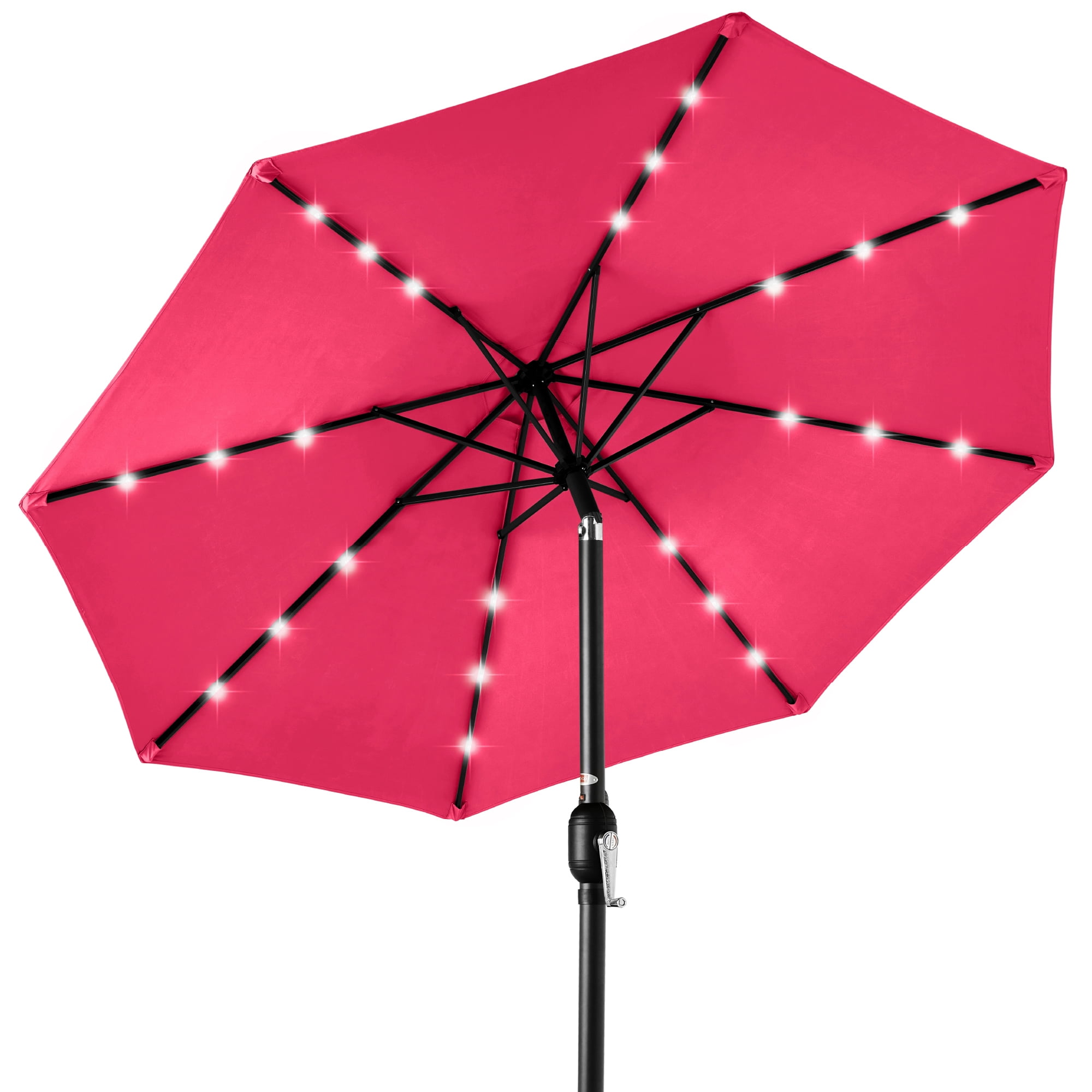 best choice products 10' solar led tilt patio umbrella 10ft Offset Hanging Outdoor Market w/ Adjustable in crank pully Best Choice Products 10ft Solar