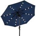 thumbnail image 1 of Best Choice Products 10ft Solar LED Lighted Patio Umbrella w/ Tilt Adjustment, UV-Resistant Fabric - Navy Blue, 1 of 8