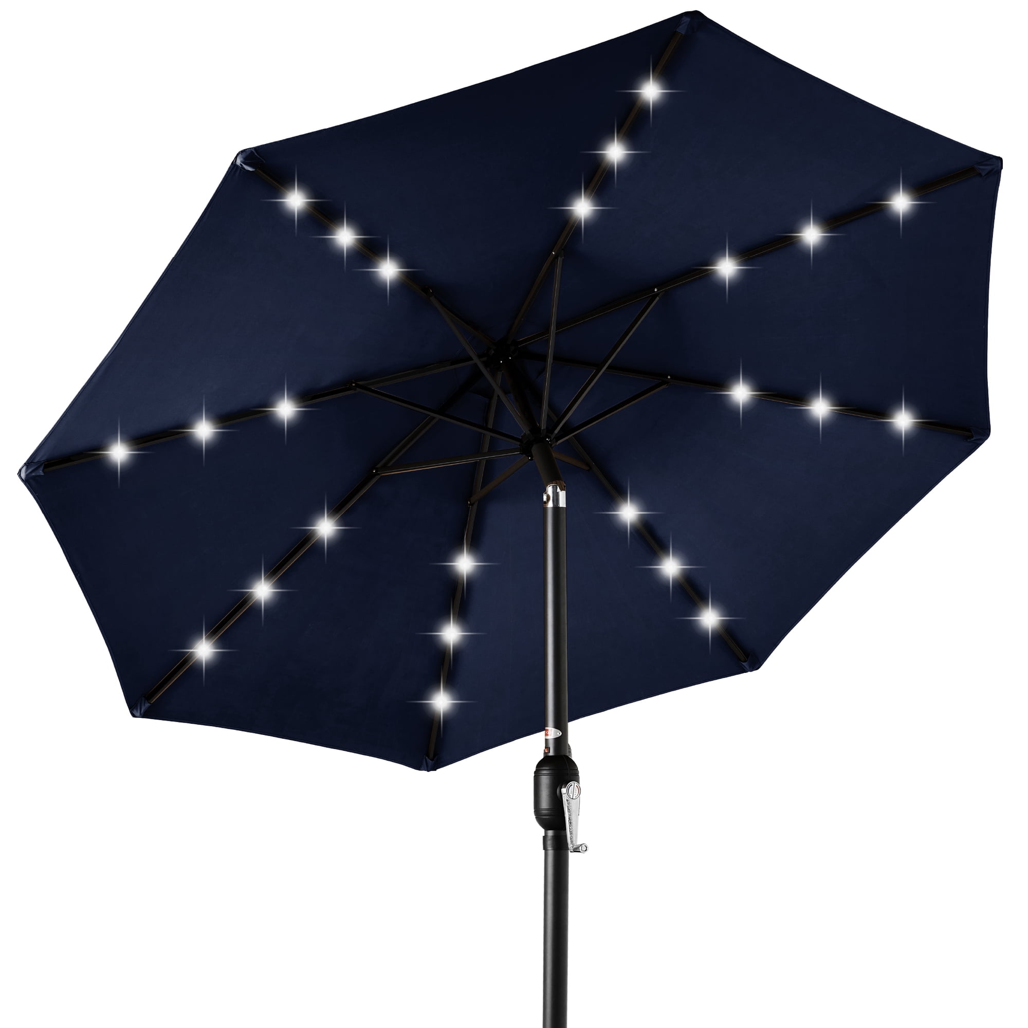 Best Choice Products 10ft Solar LED Lighted Patio Umbrella w/ Tilt  Adjustment, UV-Resistant Fabric - Navy Blue - Walmart.com