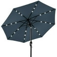 thumbnail image 1 of Best Choice Products 10ft Solar LED Lighted Patio Umbrella w/ Tilt Adjustment, UV-Resistant Fabric - Slate Blue, 1 of 7