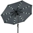 thumbnail image 1 of Best Choice Products 10ft Solar LED Lighted Patio Umbrella w/ Tilt Adjustment, UV-Resistant Fabric - Slate, 1 of 8