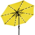 thumbnail image 1 of Best Choice Products 10ft Solar LED Lighted Patio Umbrella w/ Tilt Adjustment, UV-Resistant Fabric - Yellow, 1 of 9
