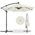 thumbnail image 1 of Best Choice Products 10ft Solar LED Offset Hanging Outdoor Market Patio Umbrella w/ Adjustable Tilt - Ivory, 1 of 8
