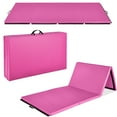 thumbnail image 1 of Best Choice Products 10ftx4ftx2in Folding Gym Mat 4-Panel Gymnastics Workout Floor Mats w/ Handles  Pink, 1 of 10