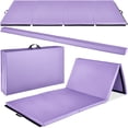 thumbnail image 1 of Best Choice Products 10ftx4ftx2in Folding Gym Mat 4-Panel w/ Carrying Handles & Folding Balance Beam - Purple, 1 of 9