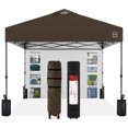 thumbnail image 1 of Best Choice Products 10x10ft Easy Setup Pop Up Canopy, Portable Tent w/ Side Wall, 1-Button Push, Case - Brown, 1 of 8