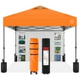 thumbnail image 1 of Best Choice Products 10x10ft Easy Setup Pop Up Canopy, Portable Tent w/ Side Wall, 1-Button Push, Case - Orange, 1 of 8
