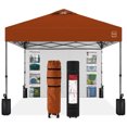 thumbnail image 1 of Best Choice Products 10x10ft Easy Setup Pop Up Canopy, Portable Tent w/ Side Wall, 1-Button Push, Case - Rust, 1 of 8