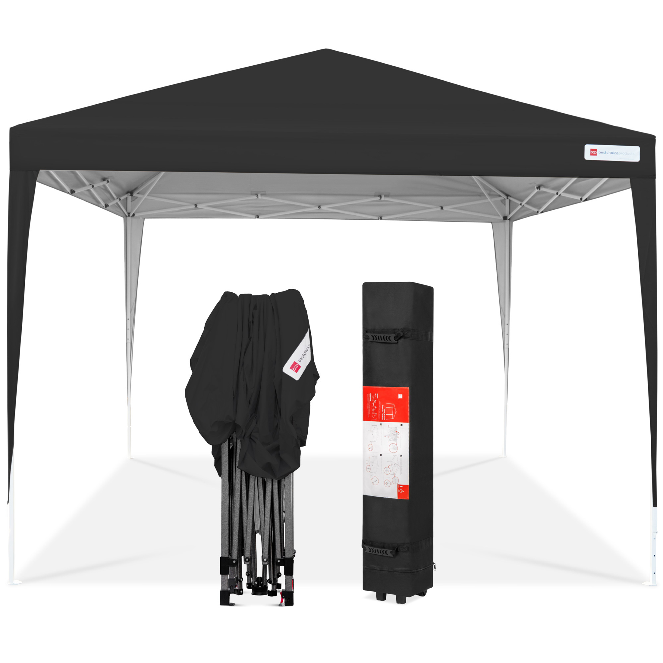 Best Choice Products 10x10ft Pop Up Canopy Outdoor Portable Adjustable Instant Gazebo Tent w/ Carrying Bag - Black - image 1 of 8