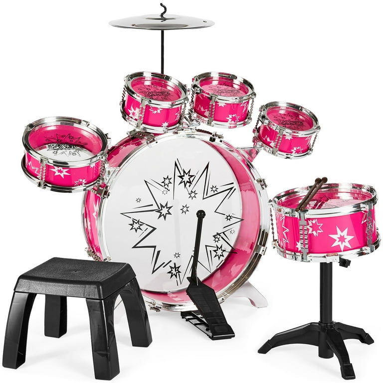 Best Choice Products Kids 11-Piece Starter Drum Set with Bass