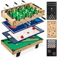thumbnail image 1 of Best Choice Products 11-in-1 Kids Combo Game Set w/ Ping Pong, Foosball, Air Hockey, 5 Accessory Bags - Light Wood, 1 of 8